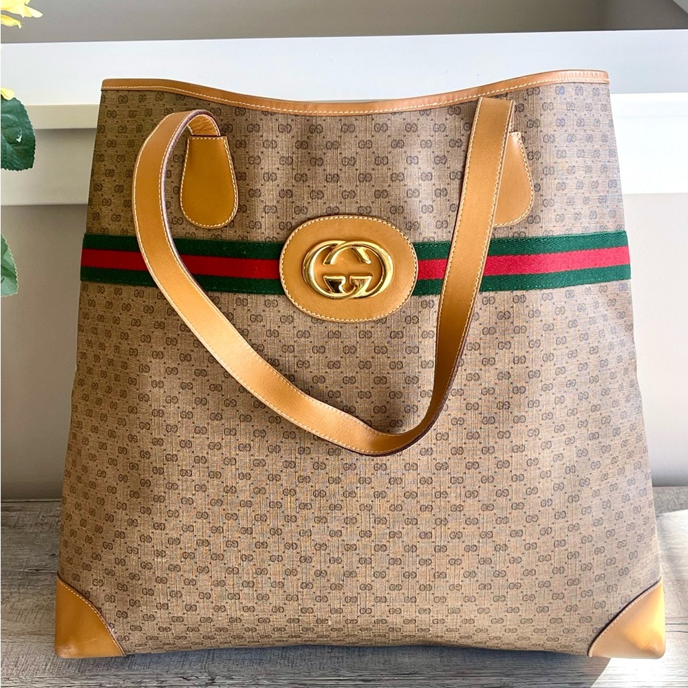 SOLD❌Authentic GUCCI Large Sherry Line Tote - Picture 14 of 16